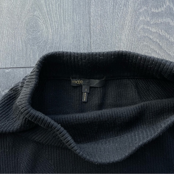 MAJE  100% Wool Knit Maxi Skirt With Patterns, Size 1. - Picture 3 of 9